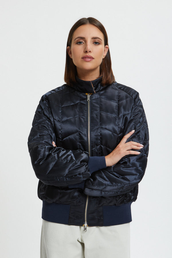 Veste en laine réversible à carreaux G9 pour femmes