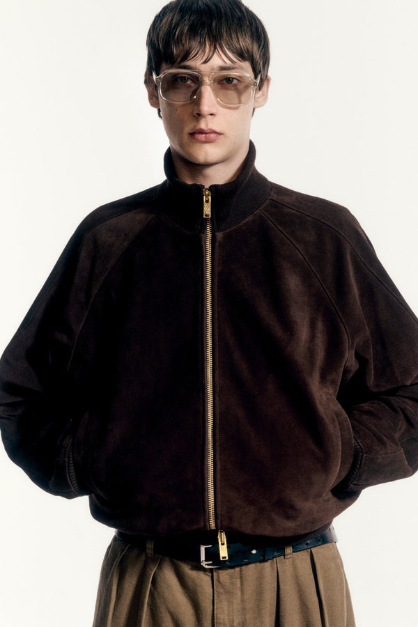 Wildleder-Trainingsjackei m Roughout-Stil