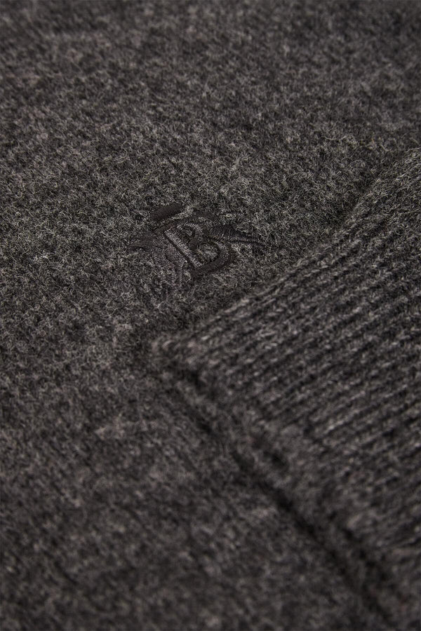 Pull col ras du cou en laine Shetland