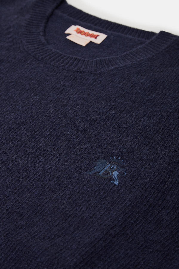 Pull col ras du cou en laine Shetland