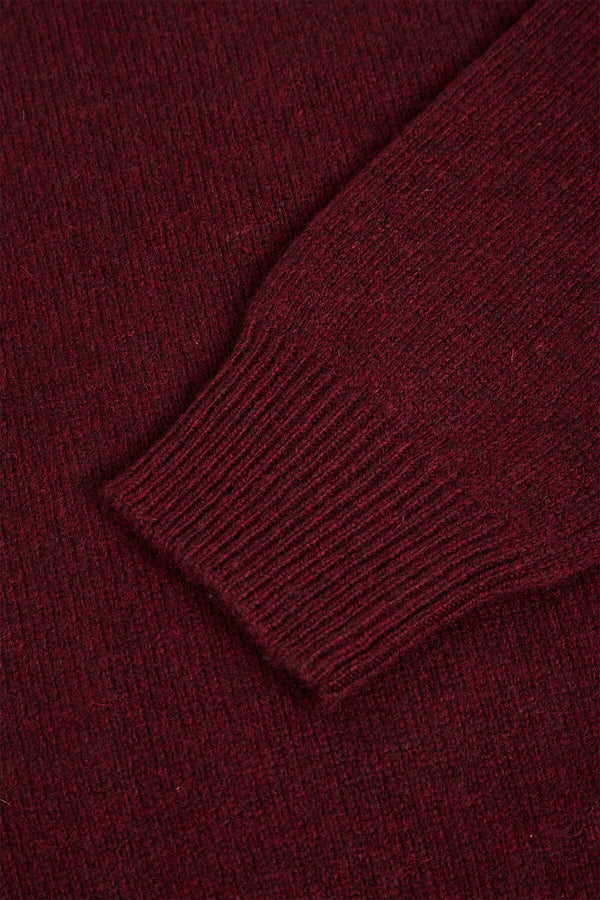Pull col ras du cou en laine Shetland