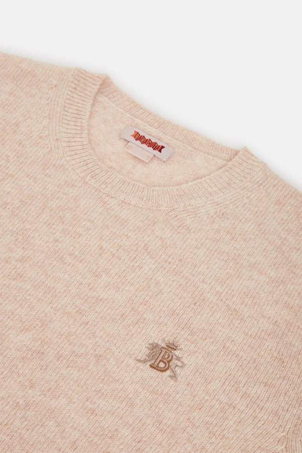 Pull col ras du cou en laine Shetland