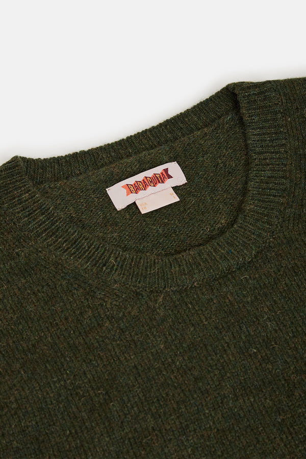 Pull col ras du cou en laine Shetland