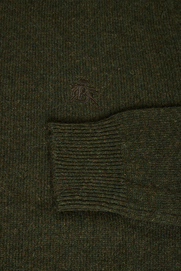 Pull col ras du cou en laine Shetland